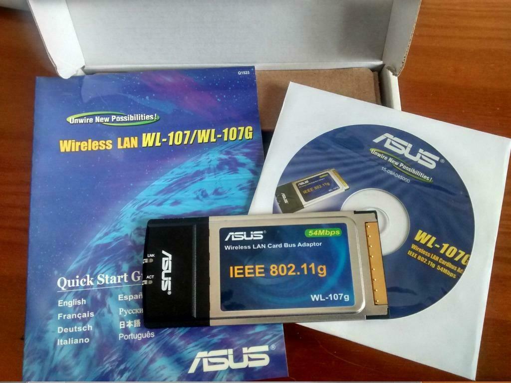 ASUS Wireless LAN Cardbus Adapter 54Mbps PC portable WL-107g, Enlèvement ou Envoi, Comme neuf