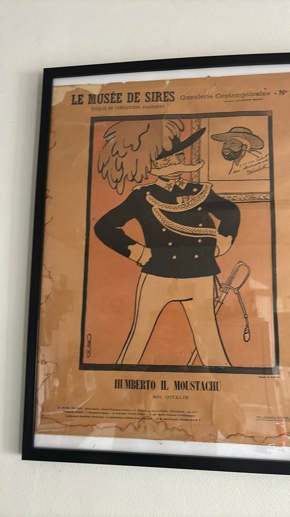 Humberto IL Moustachu Roi D’Italie, Antiek en Kunst, Ophalen