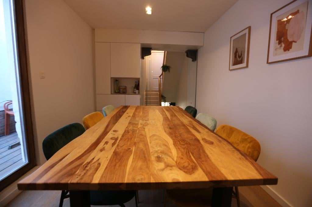 Houten eetkamertafel Xooon 6-8p, Maison & Meubles, Tables | Tables à manger, 150 à 200 cm, Cinq personnes ou plus, Comme neuf