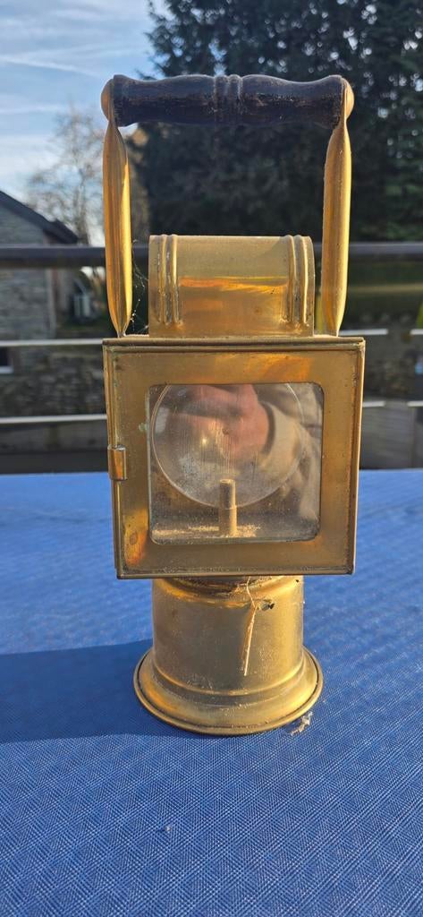 Lampe ancienne a huile ou pétrole zuiver tin, Ophalen of Verzenden