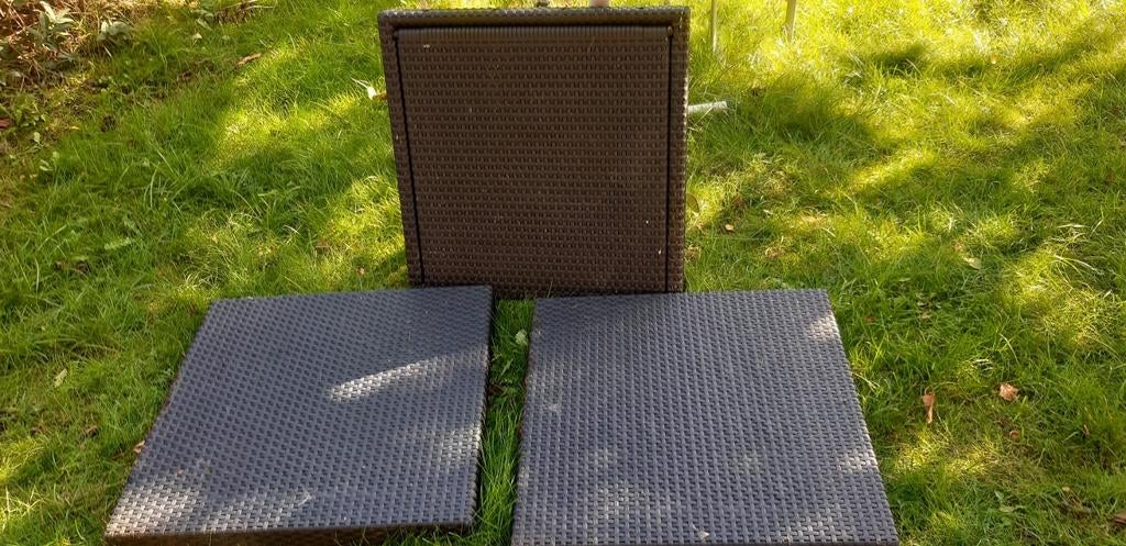 Onderdelen ligzetel, zetelbed rotan wicker, Ophalen, Gebruikt