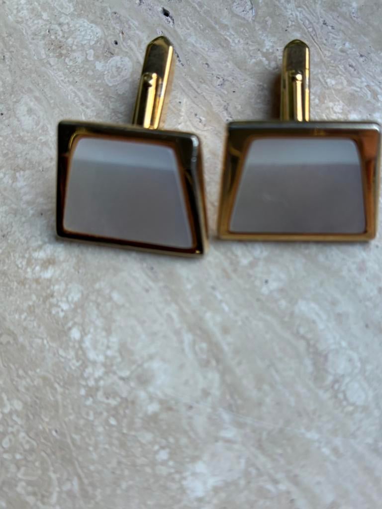 Boutons de manchette vintage, Bijoux, Sacs & Beauté, Enlèvement ou Envoi, Comme neuf, Doré