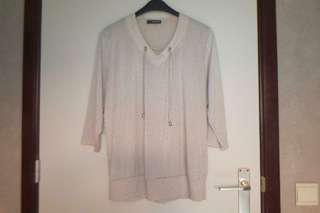 Bloes 3/4 mouwen merk Victor large, Kleding | Dames, Ophalen of Verzenden, Zo goed als nieuw, Beige