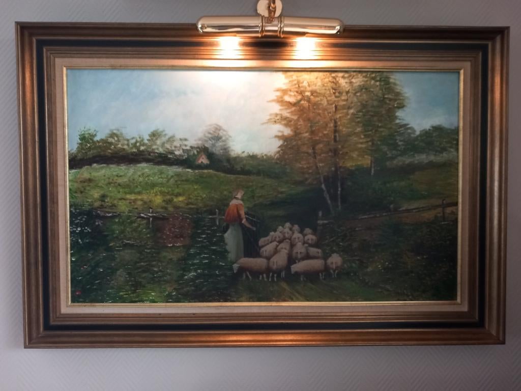 Schilderij om doek, Ophalen