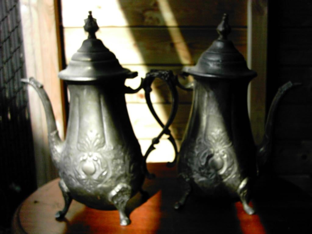 Koppel Marokkaanse koffiepotten, midden 20ste eeuw, Antiek en Kunst, Ophalen of Verzenden