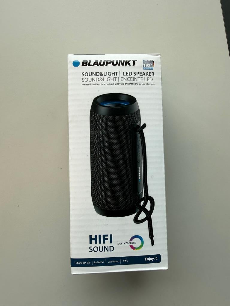 NOUVEAU : Haut-parleur bluetooth/radio/LED BLAUPUNKT, Neuf, Autres marques, Moins de 60 watts, Enlèvement ou Envoi