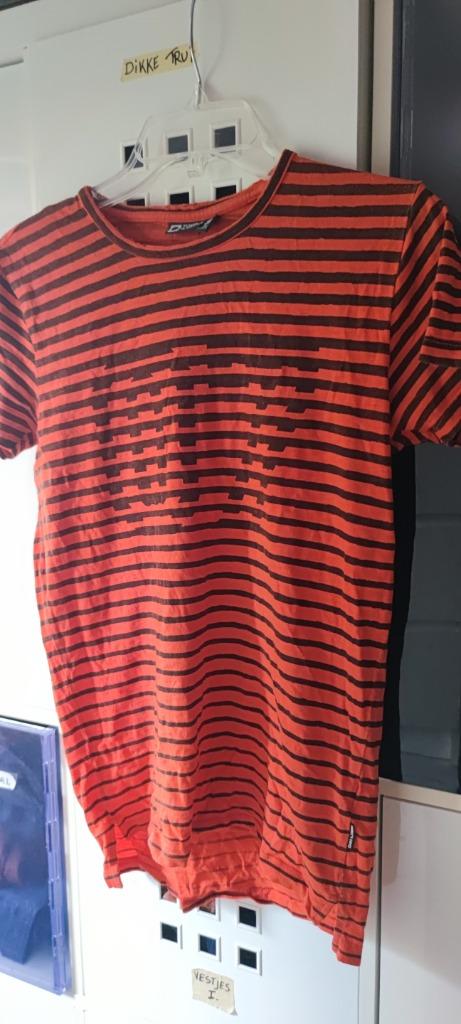 Zwart en oranje gestreept t-shirt maat 158-164 Tumble n dry, Tumble 'n Dry, Gebruikt, Jongen of Meisje, Ophalen of Verzenden