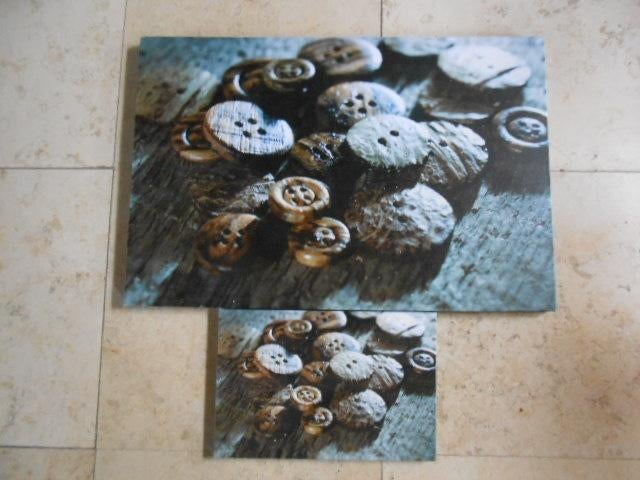 cadre avec boutons photo atelier de couture couturière, Enlèvement ou Envoi