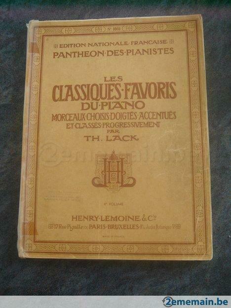 Partition de musique pour piano, Musique & Instruments, Utilisé, Classique