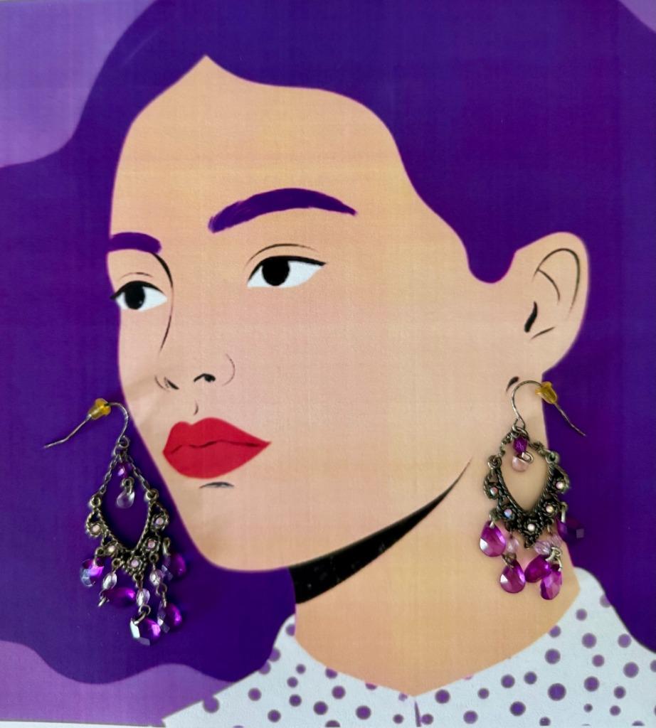 Superbes boucles d'oreilles pendantes, Bijoux, Sacs & Beauté, Boucles d'oreilles, Enlèvement ou Envoi, Utilisé, Autres matériaux