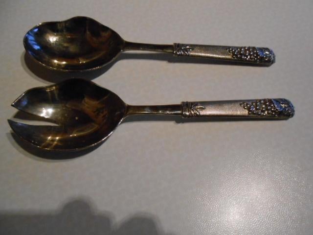 Silea lepel e vork slabestek vintage serveerlepel verzilverd, Antiek en Kunst, Ophalen of Verzenden