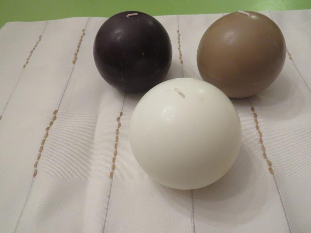 3 bougies rondes, Enlèvement ou Envoi, Comme neuf, Bougie, Moins de 25 cm