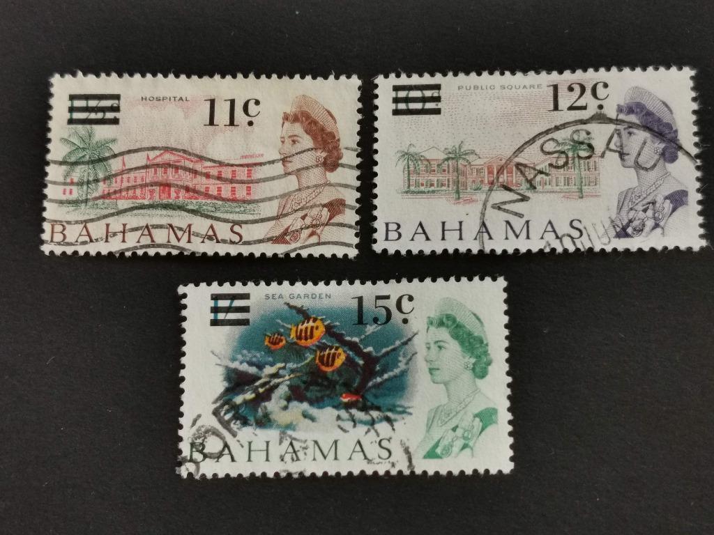 Bahamas 1966 - ziekenhuis, vissen - met opdruk, Ophalen of Verzenden, Gestempeld, Noord-Amerika