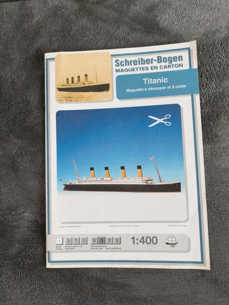 Maquette à découper etcoller Titanic Schreiber-Bogen, Hobby & Loisirs créatifs, Modélisme | Bateaux & Navires, Enlèvement ou Envoi