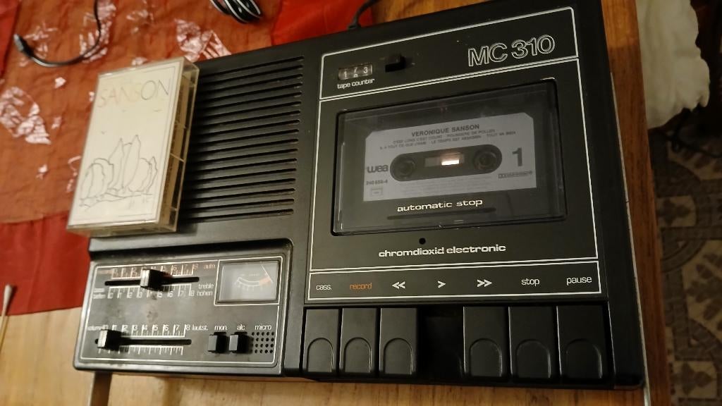 grand lecteur de cassette audio vintage telefunken, Enlèvement ou Envoi, Magnétophone