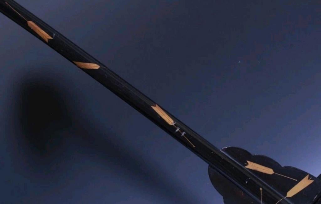 Zeldzame Makie Victory Symbol Samurai Edo katanahouder, Ophalen of Verzenden, Overige soorten, Zwaard of Sabel