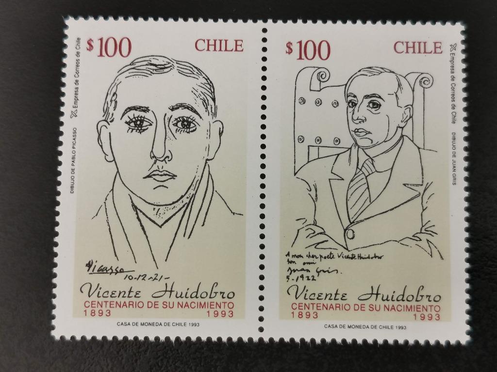 Chili 1993 - Vicente Huidobro, Picasso - cohésif **, Enlèvement ou Envoi, Non oblitéré, Amérique du Sud