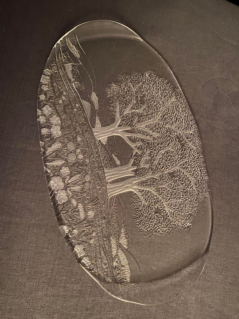 Plateau en verre vintage (verre Walther), Enlèvement ou Envoi