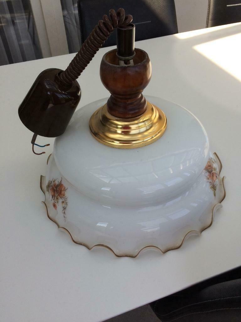 Romantische Luster / lustre romantique, Maison & Meubles, Lampes | Lustres, Enlèvement ou Envoi, Utilisé, Verre