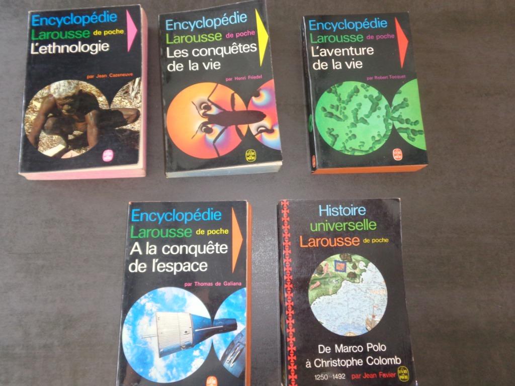 5 livres de poche "Encyclopédie Larousse", Enlèvement, Général