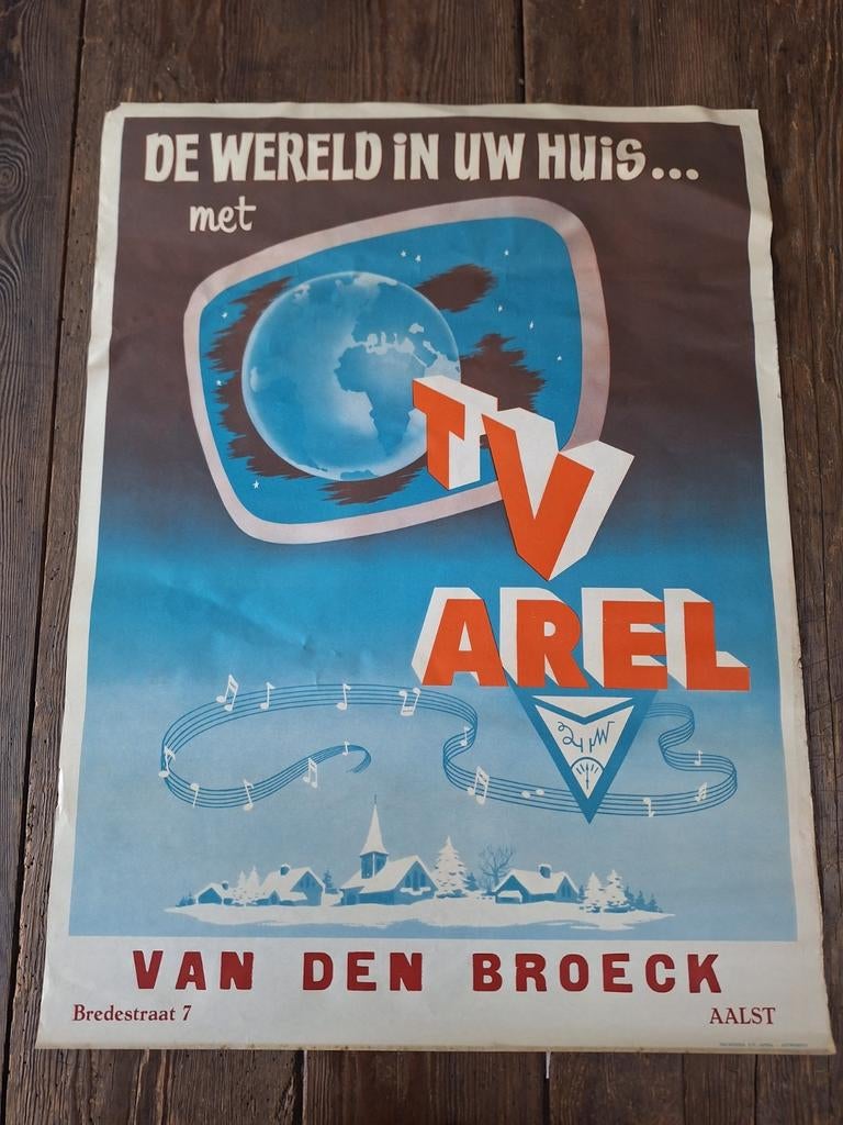 Affiche TV AREL Aalst, Ophalen of Verzenden, Zo goed als nieuw