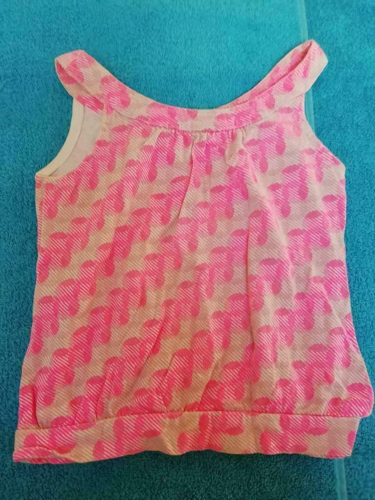 Roze tshirtje zonder mouwen maat 98 / 104, Ophalen of Verzenden, Gebruikt, Meisje, Shirt of Longsleeve