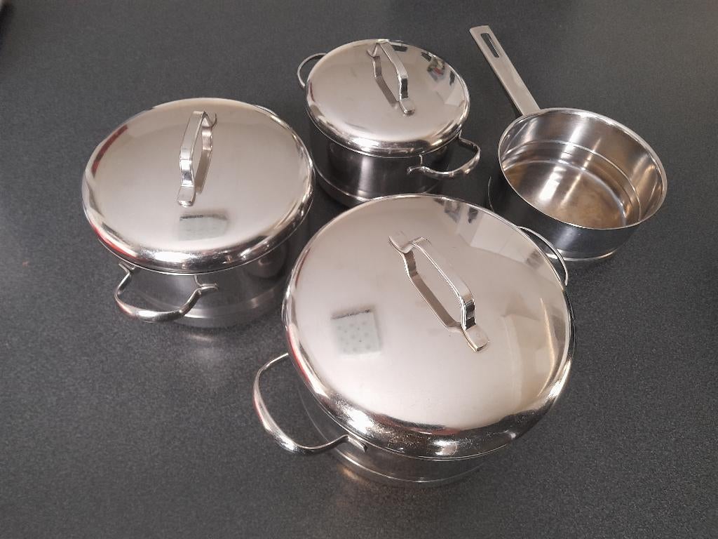 Set van 4 kookpotten - Reppel, Enlèvement, Utilisé, Ensemble de casseroles, Plaque céramique