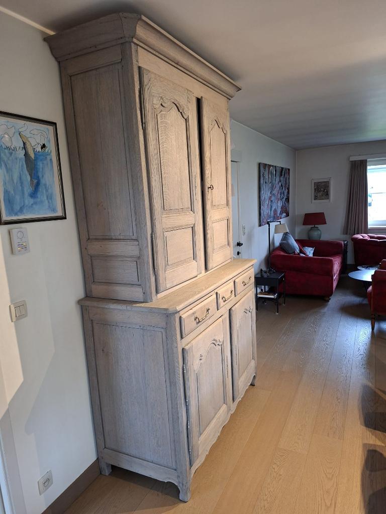 eikenhouten volledig gezandstraalde kast, Maison & Meubles, Armoires | Buffets, Utilisé, 200 cm ou plus, 100 à 150 cm, 50 à 75 cm