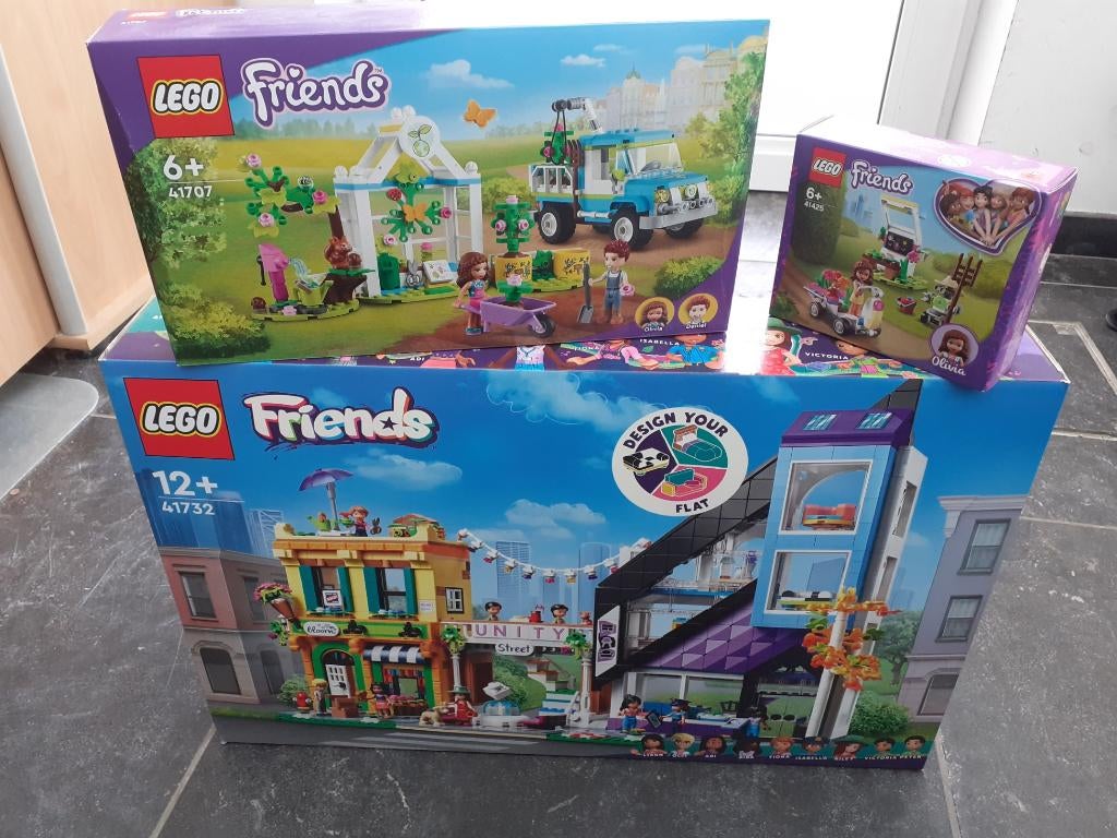 LEGO Friends Bloemenwinkel - 41732 en 41707 en 41425, Ophalen, Nieuw, Complete set, Lego