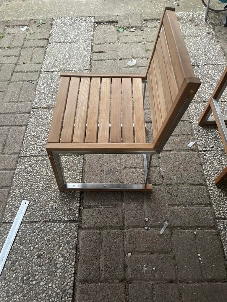 Nieuwe teak teake tuin terras stoel x3, Tuin en Terras, Ophalen, Nieuw