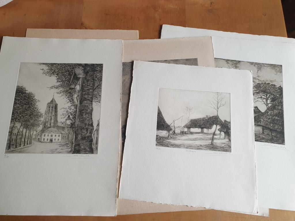 Etsen van Jos Stockbroekx, Antiek en Kunst, Kunst | Etsen en Gravures, Ophalen of Verzenden