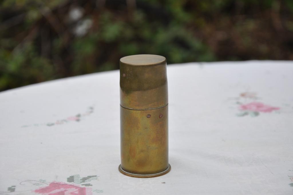 §  briquet en cuivre travail de poilu (2), Enlèvement ou Envoi, Utilisé, Briquet