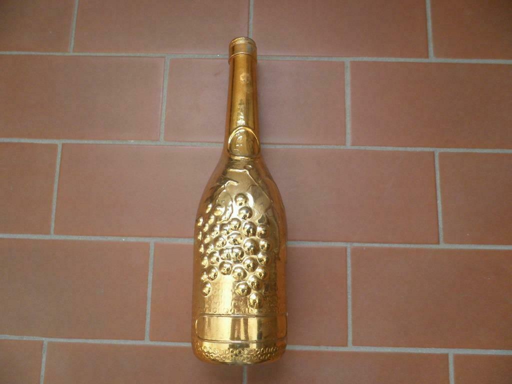fles goudkleurig, groen, sterke drank, Verzamelen, Wijnen, Ophalen of Verzenden, Zo goed als nieuw