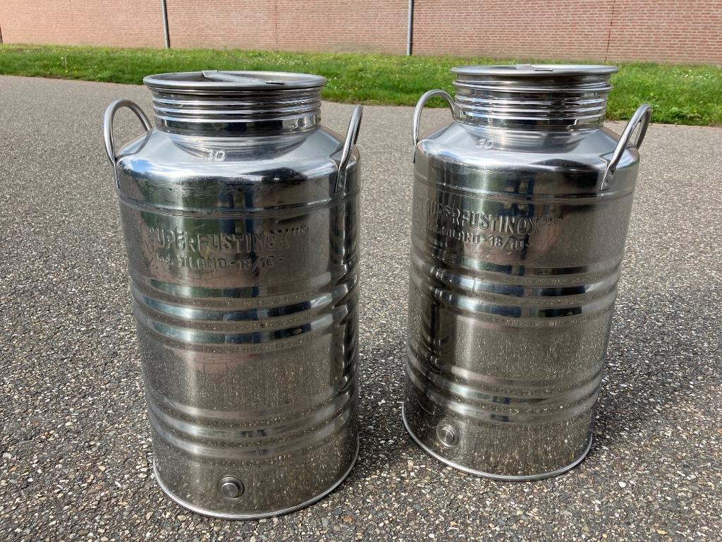 Inox super fust Milano melkbus olijfolie, Ophalen of Verzenden