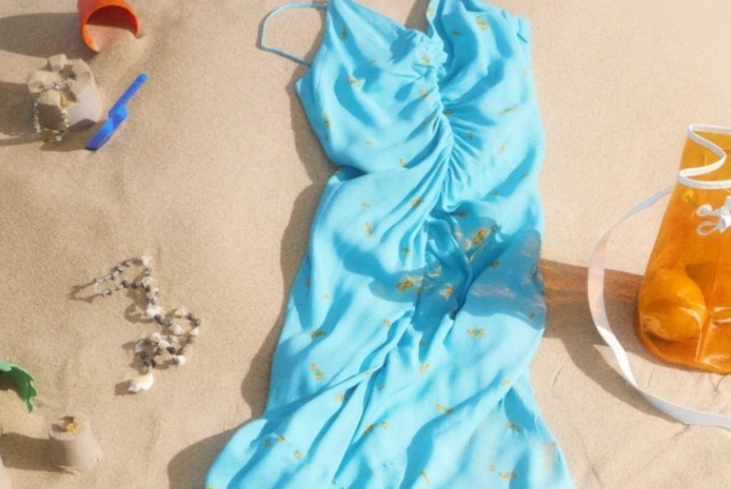 Maxi zomer jurk in bruin of blauw one size, Ophalen of Verzenden, Nieuw, Maat 38/40 (M), Blauw