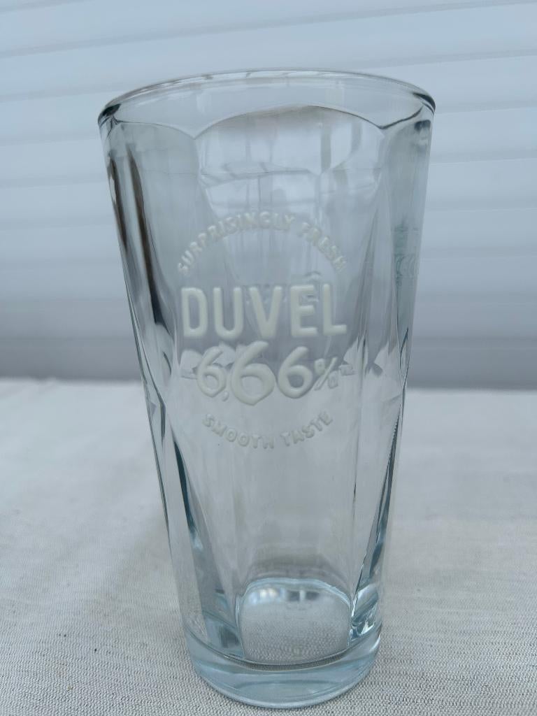 Bierglas Duvel 6,66% in originele verpakking, Verzamelen, Ophalen, Nieuw, Bierglas