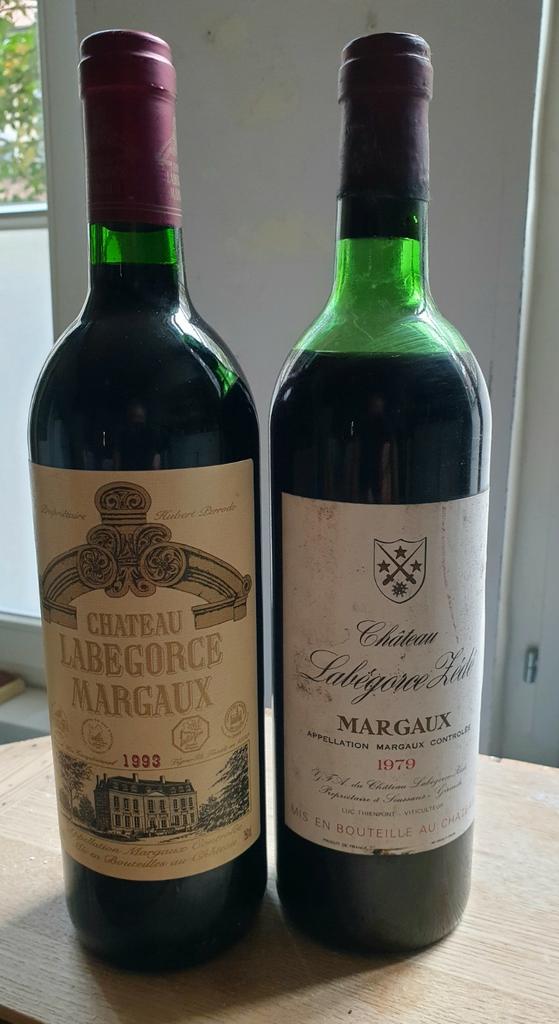 Deux Margaux chateau Labégorce 1993 -1973, Enlèvement ou Envoi, Comme neuf