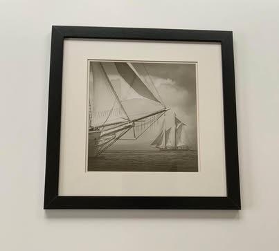 Cadre photo passe-partout bateaux 45cmx45cm, Enlèvement, Comme neuf