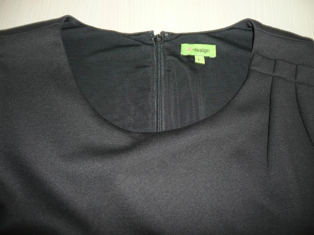 zwarte jurk k-design maat l, Ophalen, Gedragen, Maat 42/44 (L), Zwart