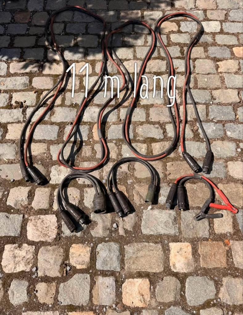 Câbles de démarrage pour camions avec raccords, 11 m de long, Enlèvement, Utilisé