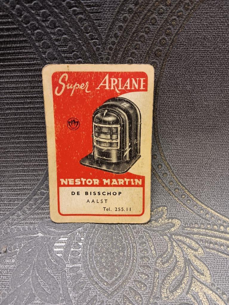 Oude speelkaart De Bisschop Aalst Nestor Martin ruilen, Verzamelen, Ophalen, Gebruikt, Speelkaart(en)