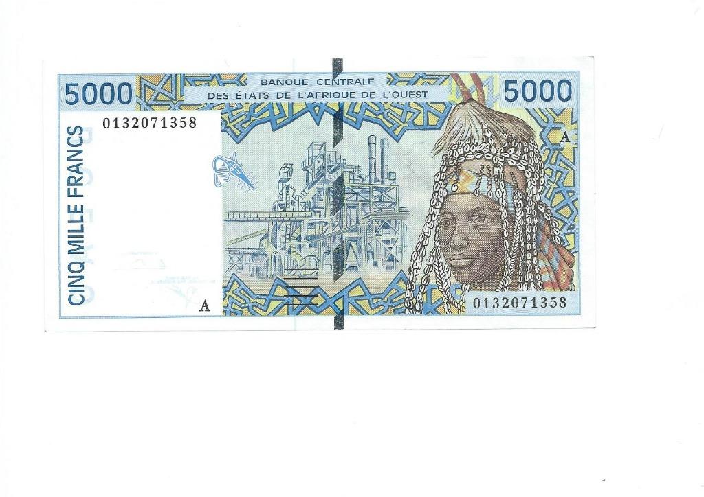 West-Afrikaanse-Staten, 5000 Francs 2000, letter A, UNC., Enlèvement ou Envoi, Autres pays, Billets en vrac