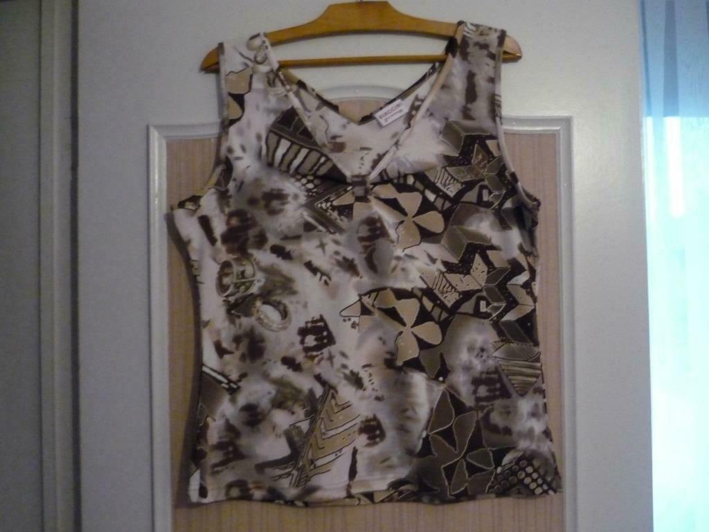 Tanktop met patroon voor dames, Kleding | Dames, Biaggini, Beige, Ophalen of Verzenden, Zonder mouw