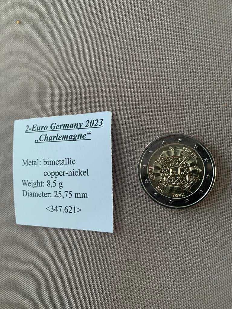 2euro duitsland 2023 charlemagne UNC, Ophalen of Verzenden, Duitsland, 2 euro, Losse munt