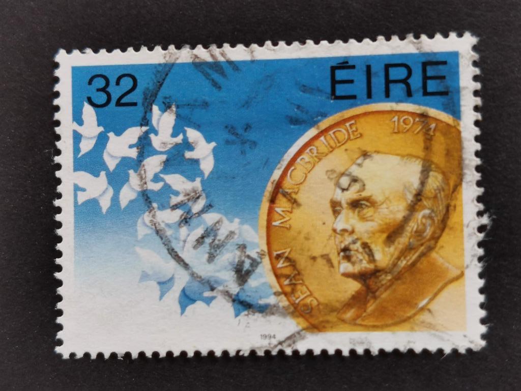 Ierland 1994 - Nobelprijswinnaars - Vrede - Sean McBride, Ophalen of Verzenden, Ierland, Gestempeld