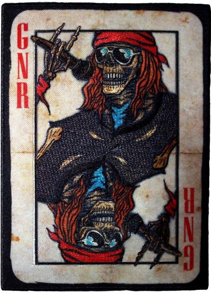 Guns N Roses - Playing Card - Patch officiële merchandise, Verzamelen, Ophalen of Verzenden, Nieuw