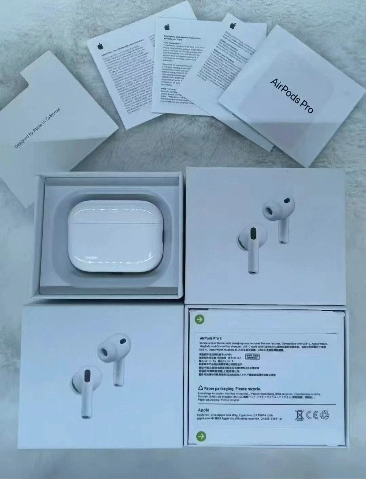 Airpods pro 3, Télécoms, Neuf, Apple, Blanc, Intra-auriculaires (Earbuds)