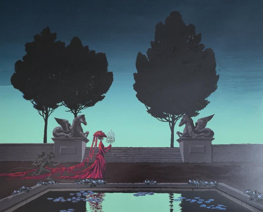 Gaston Bogaert (1918-2008), De Cortège, lithografie, Ophalen of Verzenden