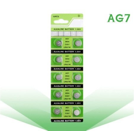 AG7 - LR927 Knoopcelbatterij 1,55 V - LR57 SR927W 399 GR92, Ophalen of Verzenden, Nieuw, Oplaadbaar