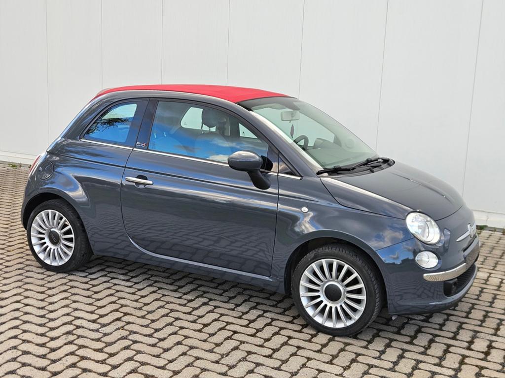 FIAT 500 CABRIOLET 1242CC BENZINE EURO 5, Auto's, Euro 5, Cabriolet, Leder, Handgeschakeld